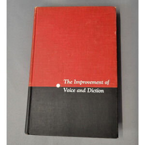 The Improvement Of Voice & Diction by Jon Eisenson Vintage Book Hardcover 1958